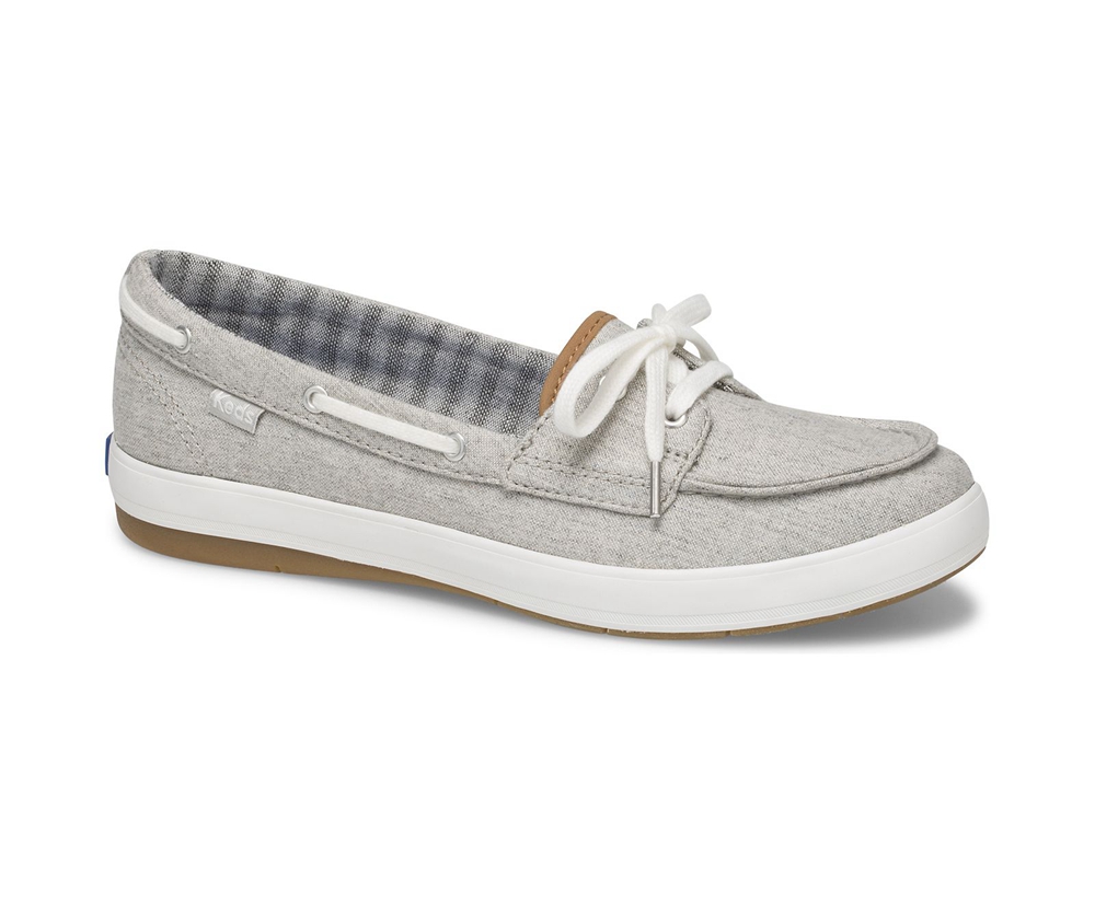 Womens Keds Slip Ons - Charter Chambray - Grey - 9054-SICWQ